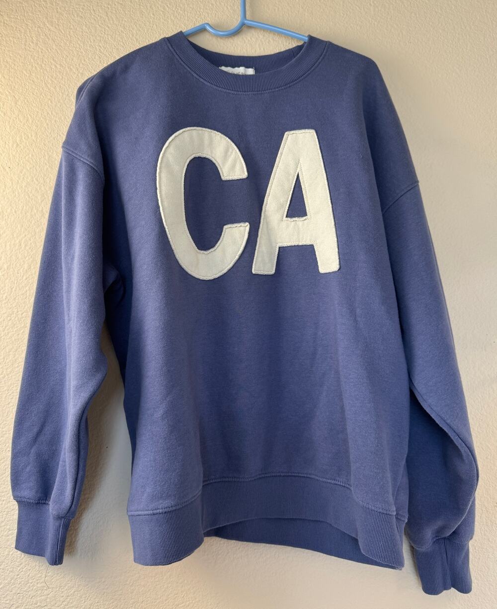 State of Mine CA California Crewneck Sweatshirt Size Large Blue Collegiate